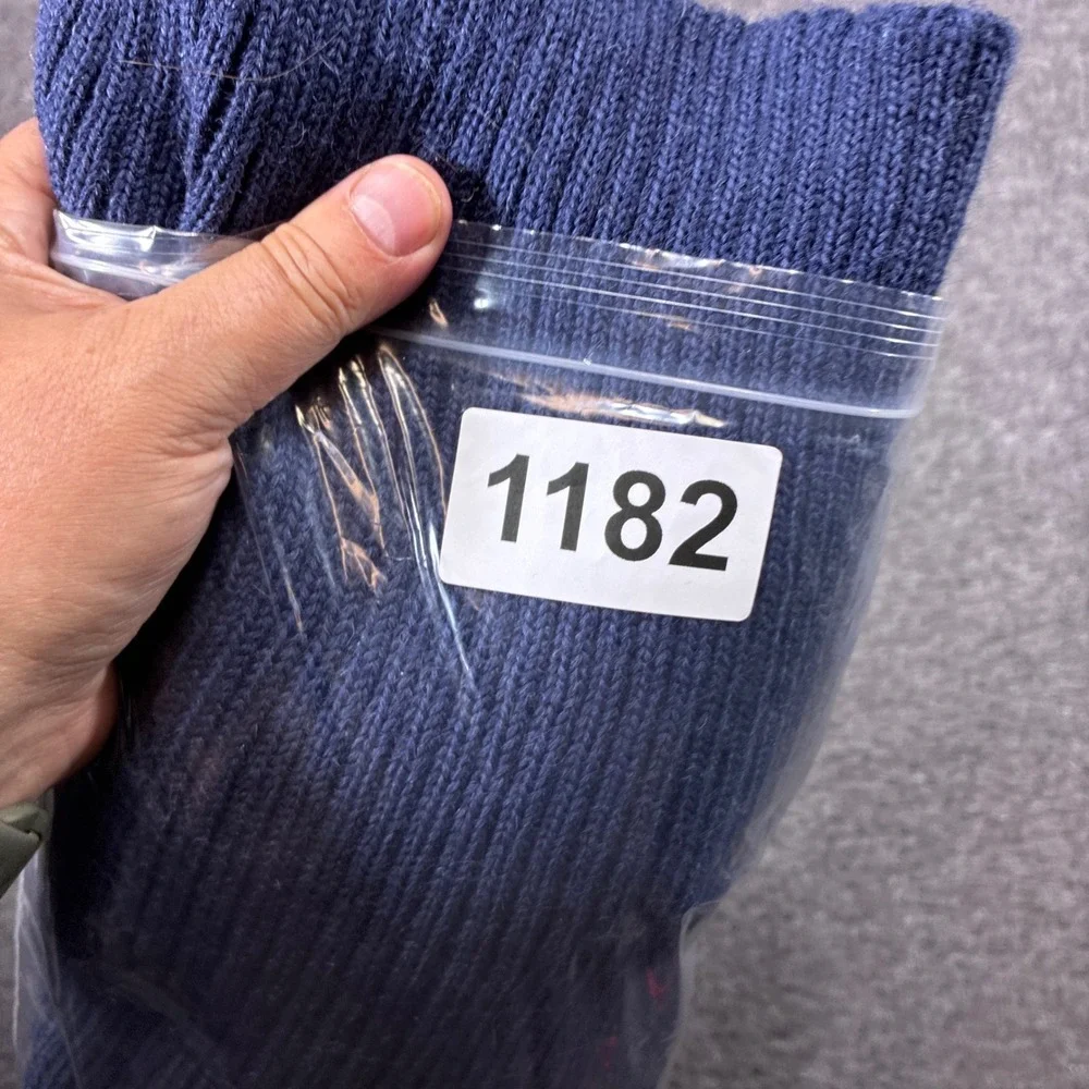 Brigade Quartermasters The Woolly Pully Sweater Mens 46 Blue V-Neck Vintage